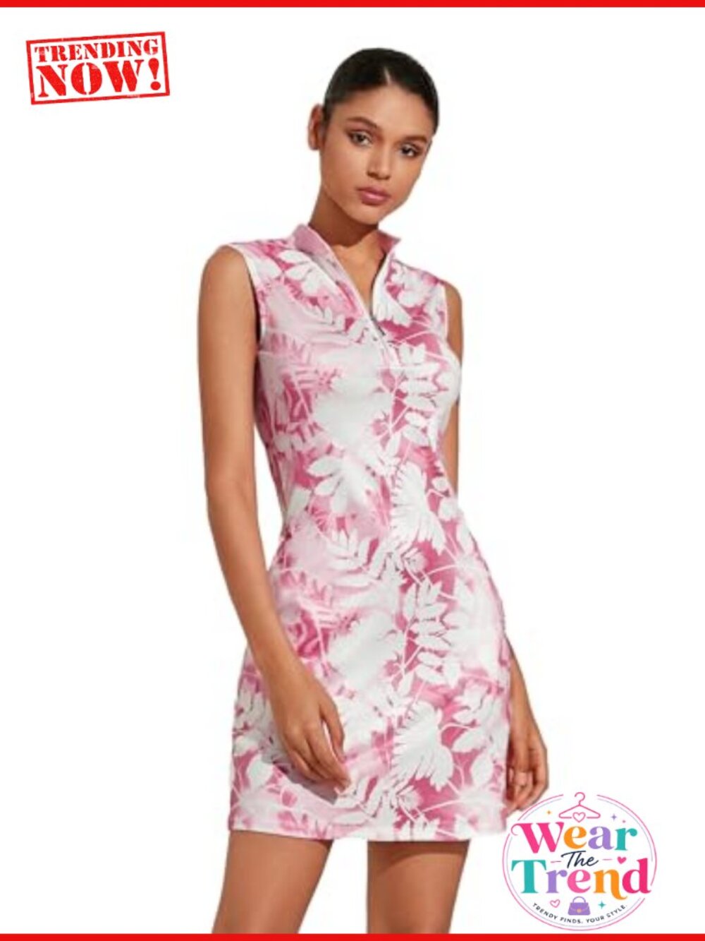 Women's Sleeveless Tennis Golf Dress Quarter Zip Stand Collar Athletic